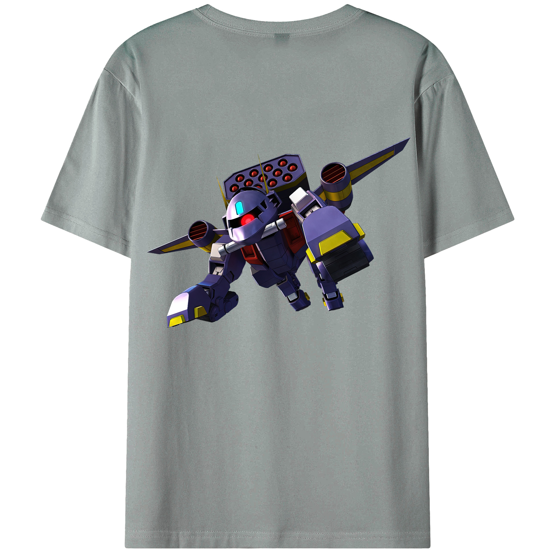 （画像用） 機動戦士ガンダム Mobile Suit Gundam 綿100％ メンズ半袖Tシャツ（バックプリント） 通気性